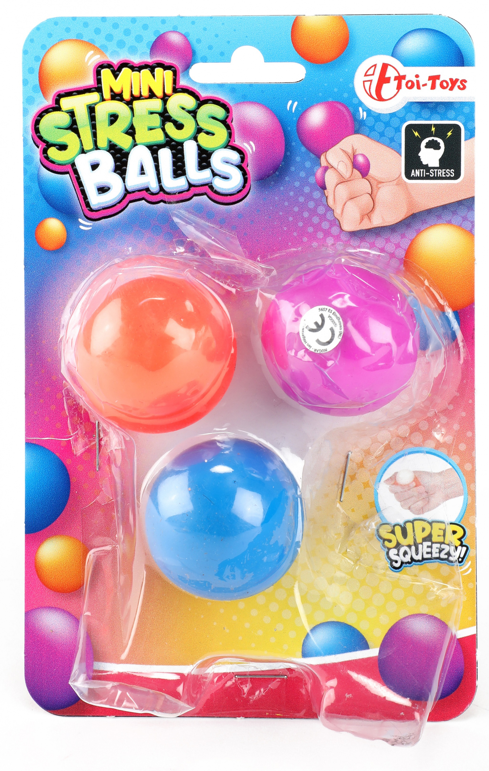 Toi Toys Mini Stress Balls 3 Pieces A 5 Cm Twm Tom Wholesale Management
