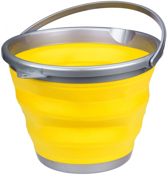 emmer opvouwbaar 15 liter geel/grijs