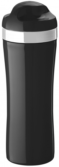 Koziol drinkfles Oase 425 ml 21,7 x 7,4 cm zwart/wit Koziol drinkfles Oase 425 ml 21,7 x 7,4 cm zwart/wit
