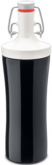 Koziol drinkfles Plopp To Go 425 ml zwart/wit Koziol drinkfles Plopp To Go 425 ml zwart/wit