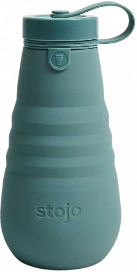 Stojo drinkfles Eucalyptus 590 ml siliconen turquoise Stojo drinkfles Eucalyptus 590 ml siliconen turquoise