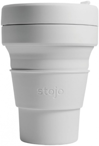 Stojo drinkfles Pocket Cup Dove siliconen 355 ml lichtblauw Stojo drinkfles Pocket Cup Dove siliconen 355 ml lichtblauw